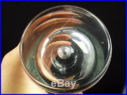 Vtg Kosta Boda Crystal Pippi 6 Flat Tumbler Glasses, Bubble Base, 12 oz, 6 3/4