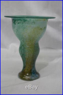 Vtg Signed KOSTA BODA Kjell Engman Art Glass CAN CAN 7.25 Flower Vase #49511