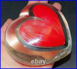 XL Kosta Boda Hand Painted Ulrica Hydman Vallien Red Heart Paperweight/figure