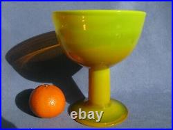 Yellow Orange Super Quality Art Glass Bowl Tazza Scandinavian Kosta Boda