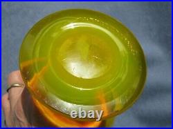 Yellow Orange Super Quality Art Glass Bowl Tazza Scandinavian Kosta Boda