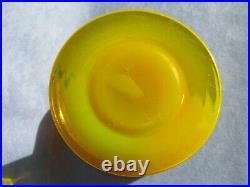 Yellow Orange Super Quality Art Glass Bowl Tazza Scandinavian Kosta Boda