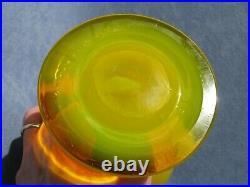 Yellow Orange Super Quality Art Glass Bowl Tazza Scandinavian Kosta Boda