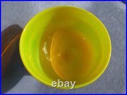 Yellow Orange Super Quality Art Glass Bowl Tazza Scandinavian Kosta Boda