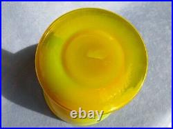 Yellow Orange Super Quality Art Glass Bowl Tazza Scandinavian Kosta Boda